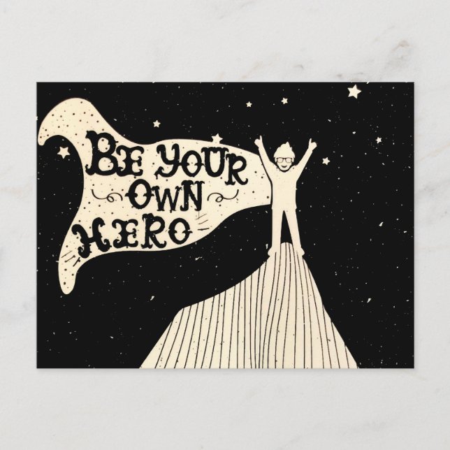 Sky Stars Inspirational Motivational Life Quote Holiday Postcard (Front)