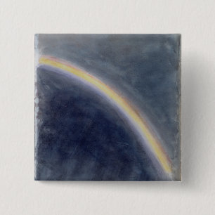 Sky Study with Rainbow, 1827 (w/c on paper) 2 Inch Square Button