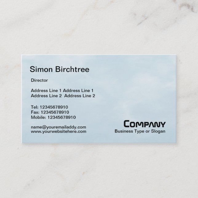 Sky Texture 01 Business Card (Front)