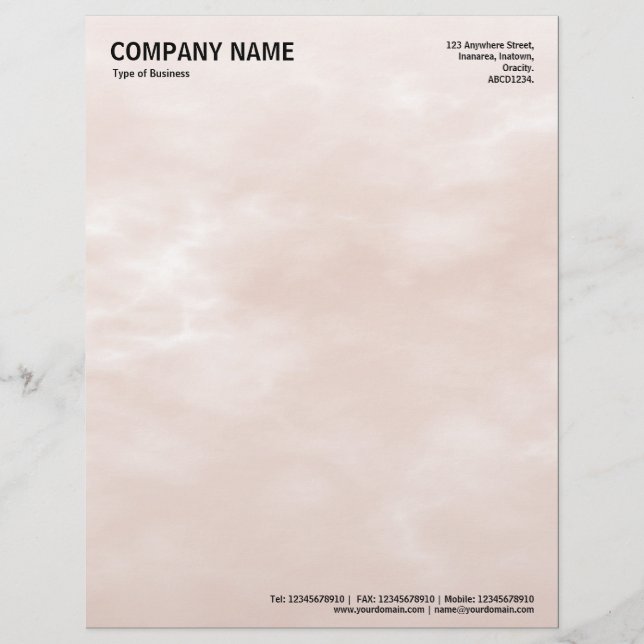 Sky Texture 01 Light Brown Letterhead (Front)