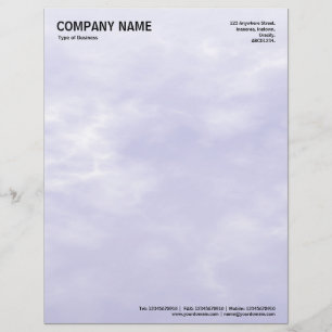 Sky Texture 01 Light Purple Letterhead