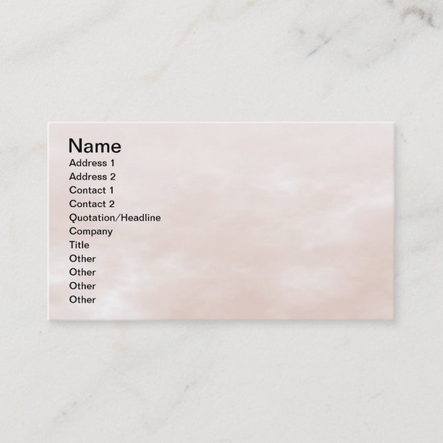 Sky Texture - Light Brown Business Card (Front)