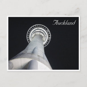 sky tower auckland nz postcard