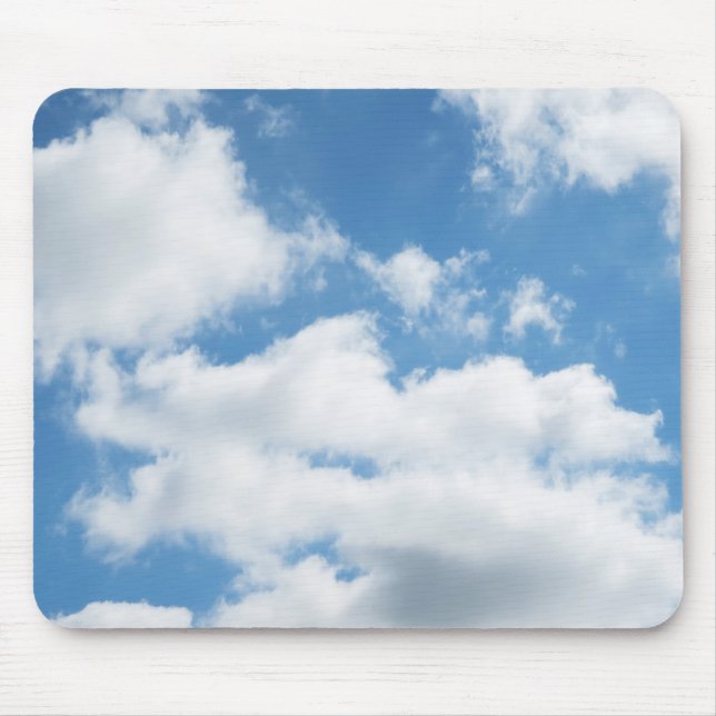 sky, weather, nature, white, blue, cloud, sunlight mouse pad (Front)