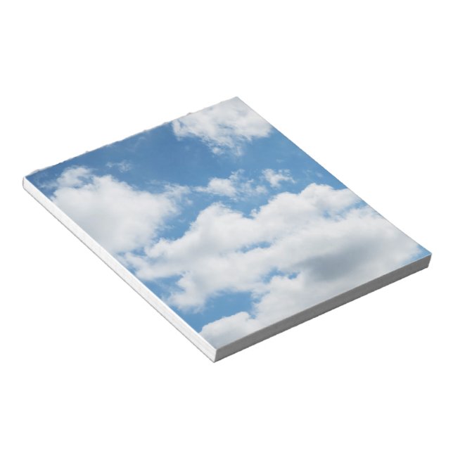 sky, weather, nature, white, blue, cloud, sunlight notepad (Angled)