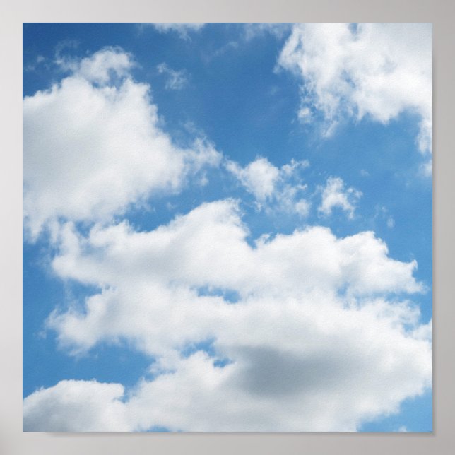 sky, weather, nature, white, blue, cloud, sunlight poster (Front)