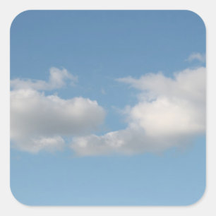 Sky with Clouds. Square Sticker