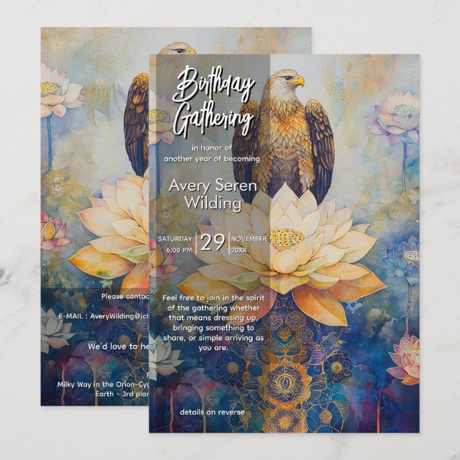 Sky Witness | Eagle Design Invitation (Front/Back)
