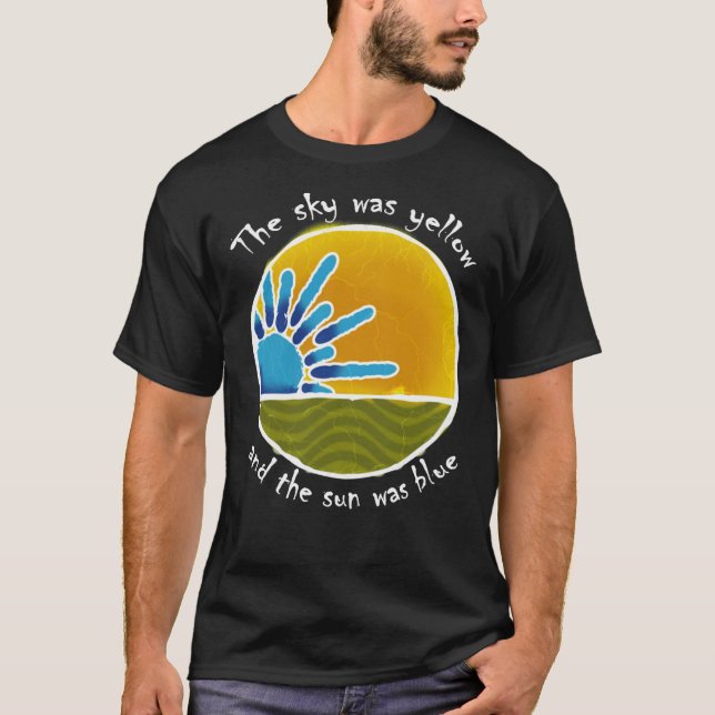 Sky Yellow Sun Blue Classic T-Shirt (Front)