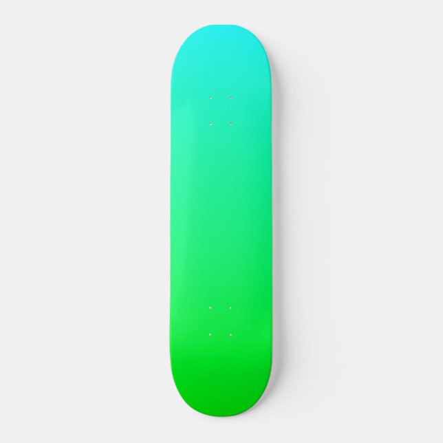 SkyBlue and green Gradient Skateboard Deck (Front)