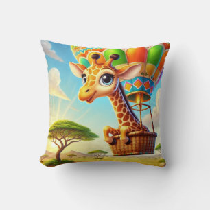 Skybound Safari Throw Pillow