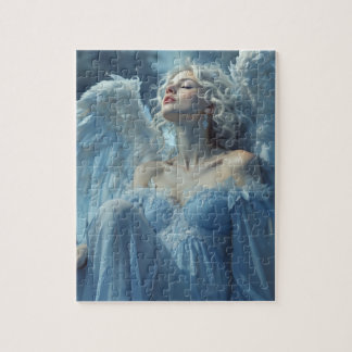 Skybound Silence: Angel of the Midnight Veil Jigsaw Puzzle