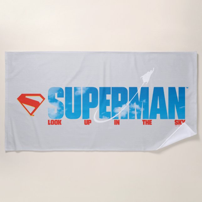 Skybound Superman Silhouette Beach Towel (Front)