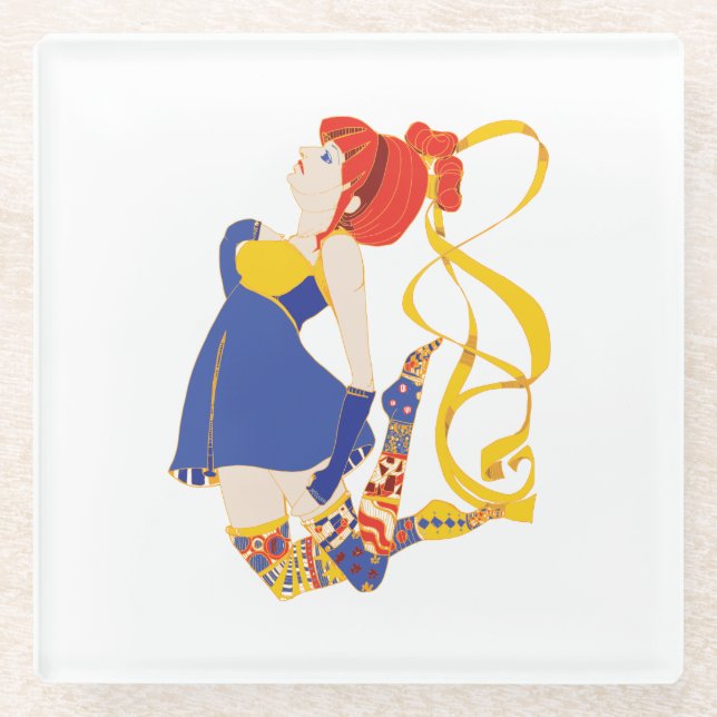 Skydancer  glass coaster (Front)