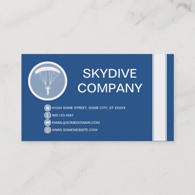 SKYDIVE bubble Business Card (Front)