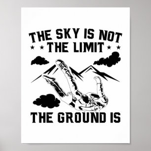Skydive Hobby   Skydiving Parachute Gift Idea Poster