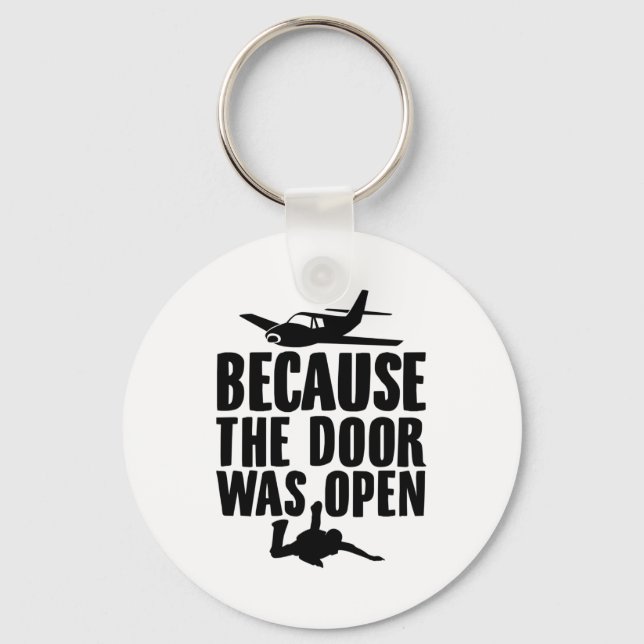 Skydive | Parachute Skydiving Skydiver Gifts Keychain (Front)