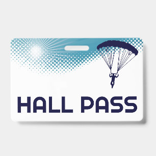 Skydive Teacher Hall Pass Badge