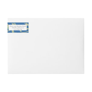 Skydiver Blue Address Label