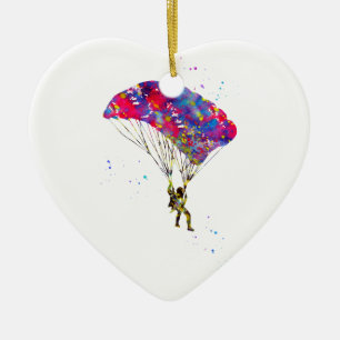Skydiver Ceramic Ornament