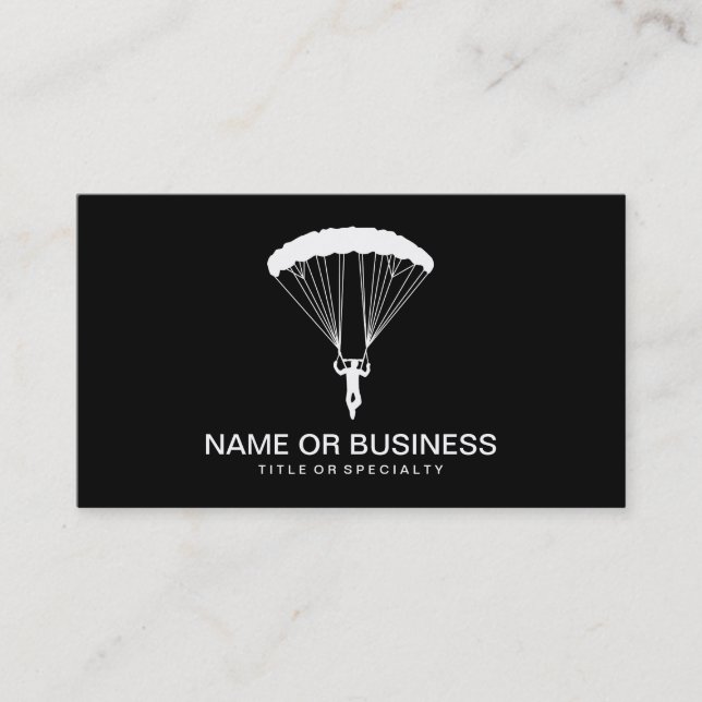 skydiver icon business card (Front)