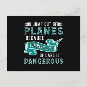 Skydiver Jump Out Of Planes Skydiving Skydive Postcard