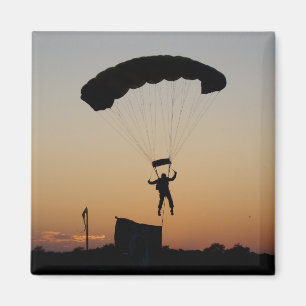 Skydiver Parachute at Sunset Sky Diver Magnet