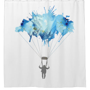 Skydiver Parachute. Skydiving Parachuting.