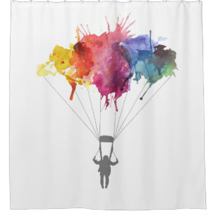 Skydiver Parachute. Skydiving Parachuting.