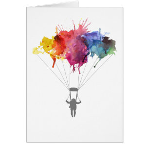 Skydiver, Parachute. Skydiving Sport. Parachuting