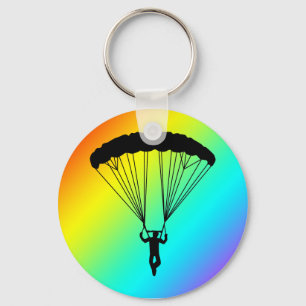 skydiver silhouette keychain