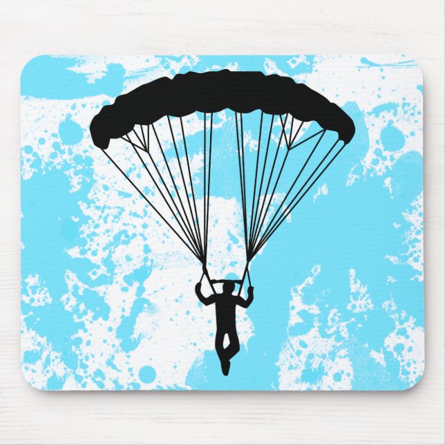 skydiver silhouette mouse pad (Front)