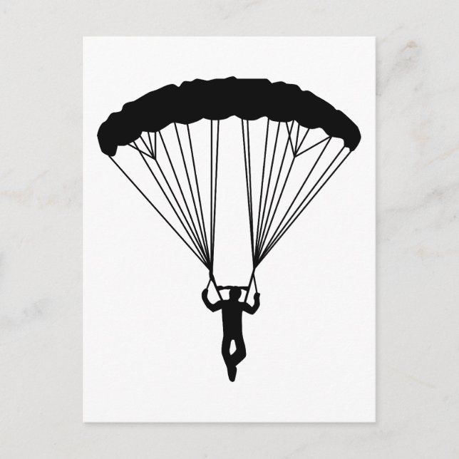 skydiver silhouette postcard (Front)