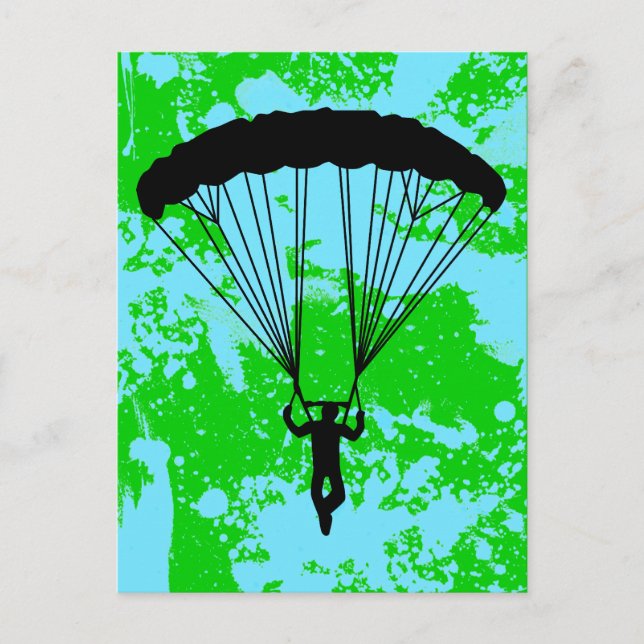 skydiver silhouette postcard (Front)