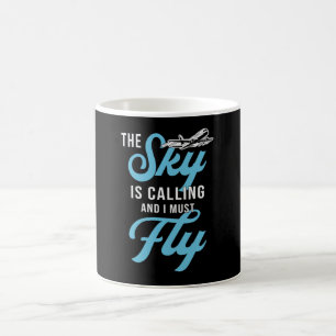Skydiver The Sky Is Calling And I Must Fly Vintage Coffee Mug