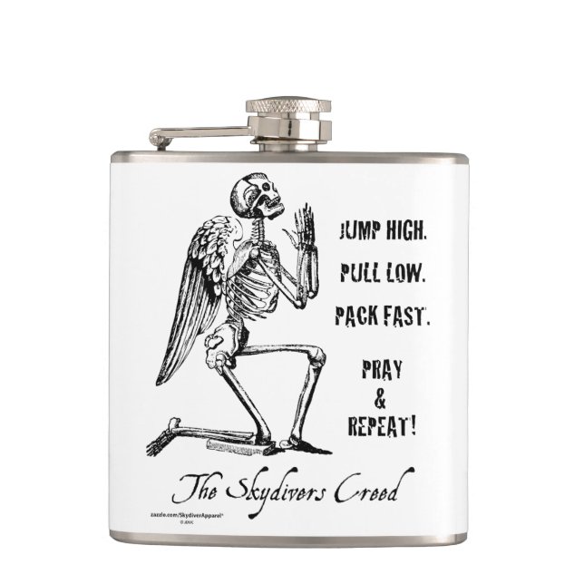 Skydivers Creed Hip Flask (Front)