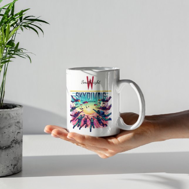 Skydivers Embrace The Sunset Large Coffee Mug (Creator Uploaded)