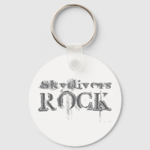 Skydivers Rock Keychain
