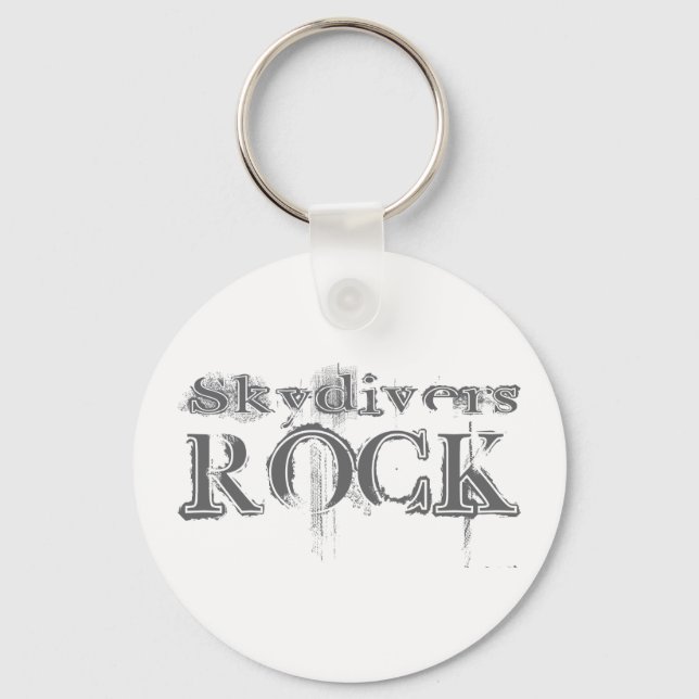 Skydivers Rock Keychain (Front)