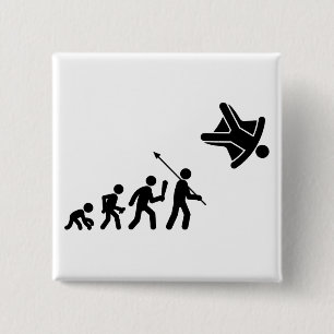 Skydiving 2 Inch Square Button