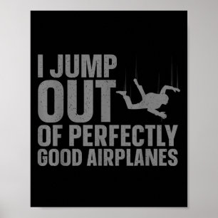 Skydiving Art For Men Women Parachuting Skydiver S Poster