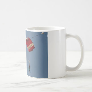 Skydiving as it relates to keeping an open mind. coffee mug