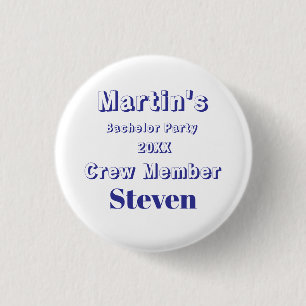 Skydiving Bachelor Party Funny Adventure Theme 1 Inch Round Button