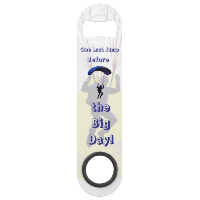 Skydiving Bachelor Party Funny Adventure Theme Bar Key (Front)