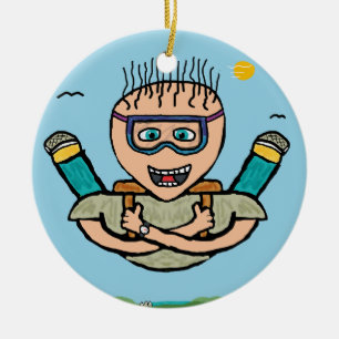 Skydiving Ceramic Ornament