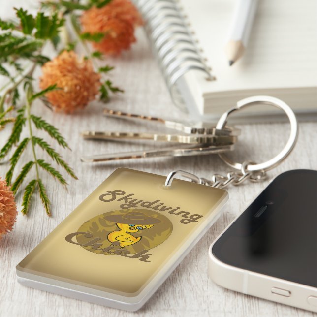 Skydiving Chick #6 Keychain (Front Right)