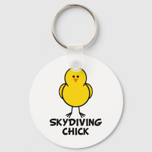 Skydiving Chick Keychain