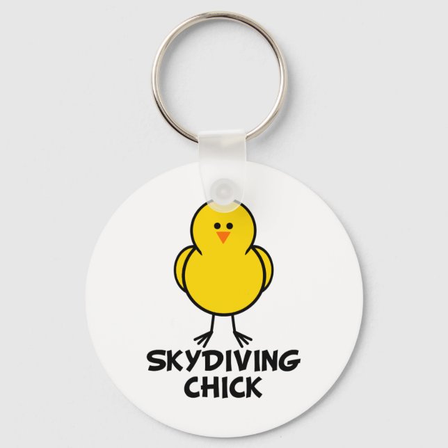 Skydiving Chick Keychain (Front)
