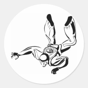 Skydiving Classic Round Sticker