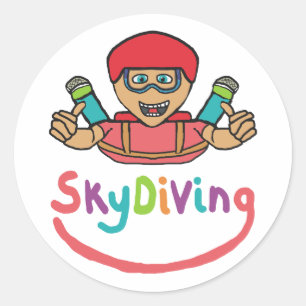 Skydiving Classic Round Sticker